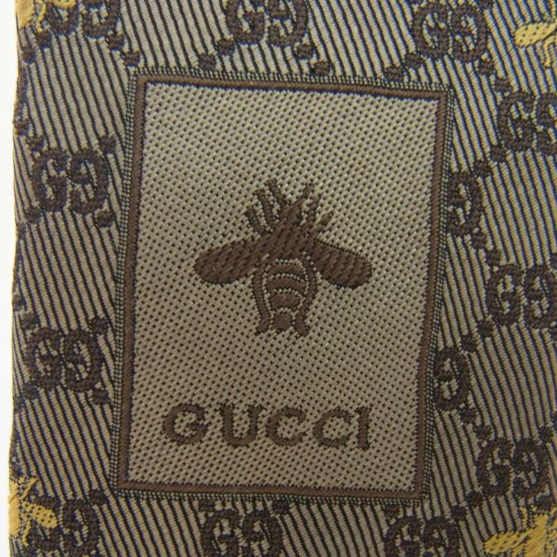 グッチ 545078 4E002 Bee GG総柄 ビー シルク ネクタイ 買取実績 画像