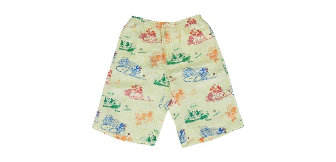 グッチ 604046 ZADJG Disney ディズニー 総柄 ショーツ ハーフ