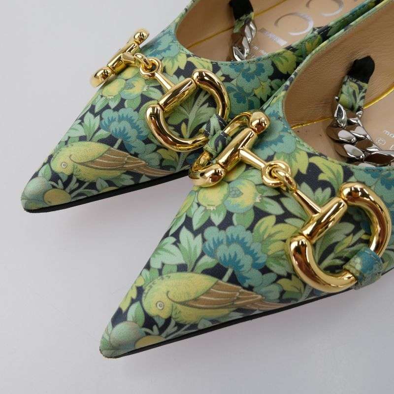 グッチ 639272 LIBERTY リバティ フローラル チェーン パンプス 買取実績 画像