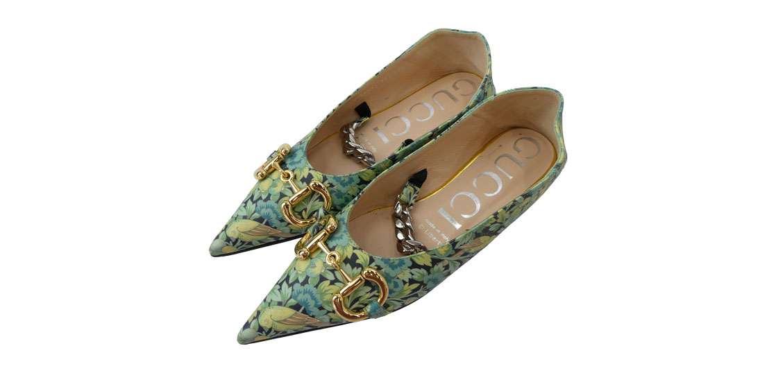 グッチ 639272 LIBERTY リバティ フローラル チェーン パンプス 買取実績