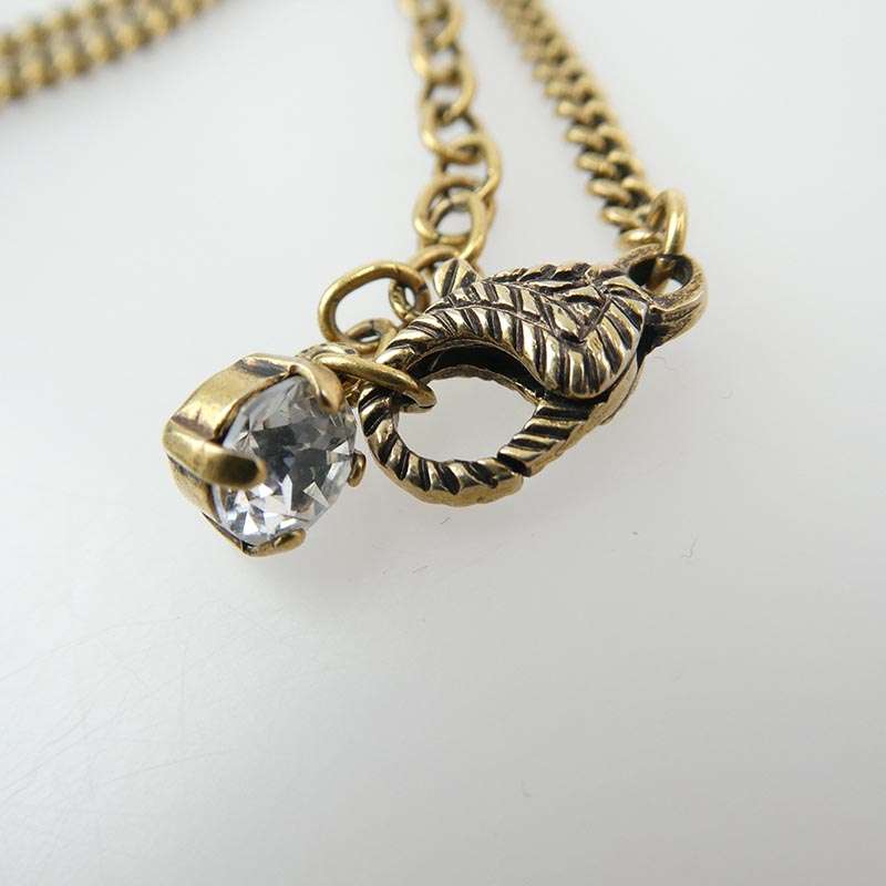 グッチ 645675 J1D50 8062 Crystal Double G Necklace クリスタル ダブルG GGマーモント ラインストーン ネックレス 買取実績 画像
