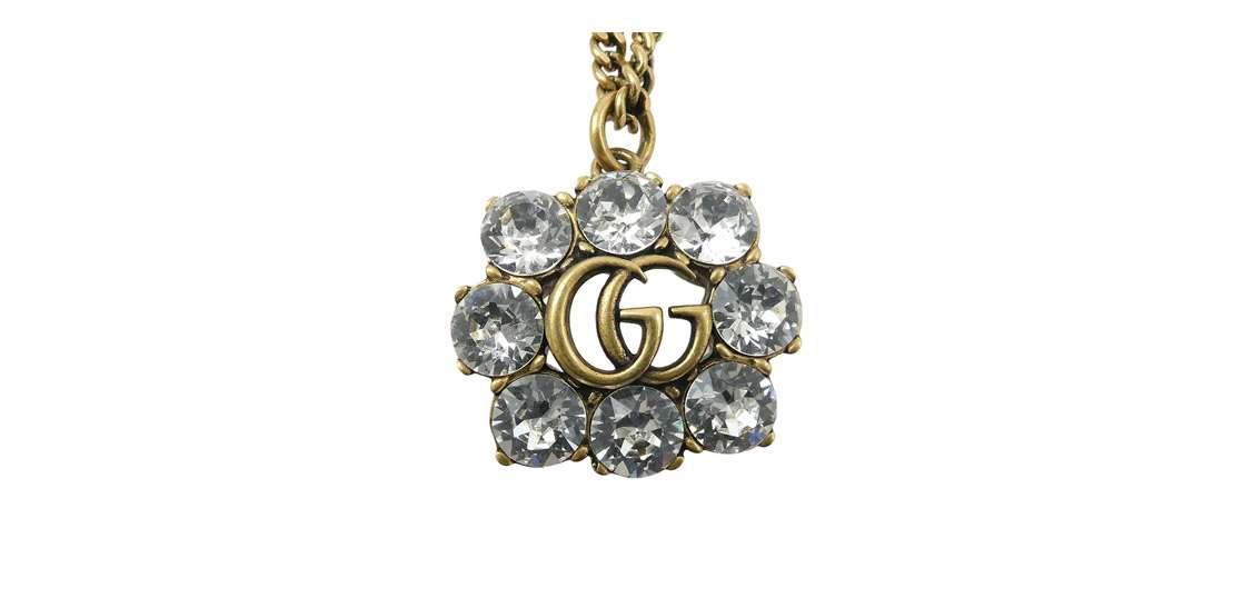 グッチ 645675 J1D50 8062 Crystal Double G Necklace 買取実績
