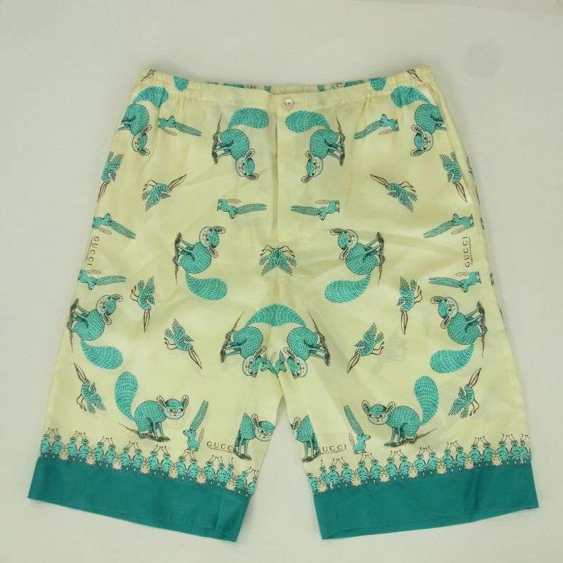 グッチ 653403 ZAGWX Freya Hartas Edition Silk Shorts シルク ショーツ ハーフパンツ 買取実績 画像