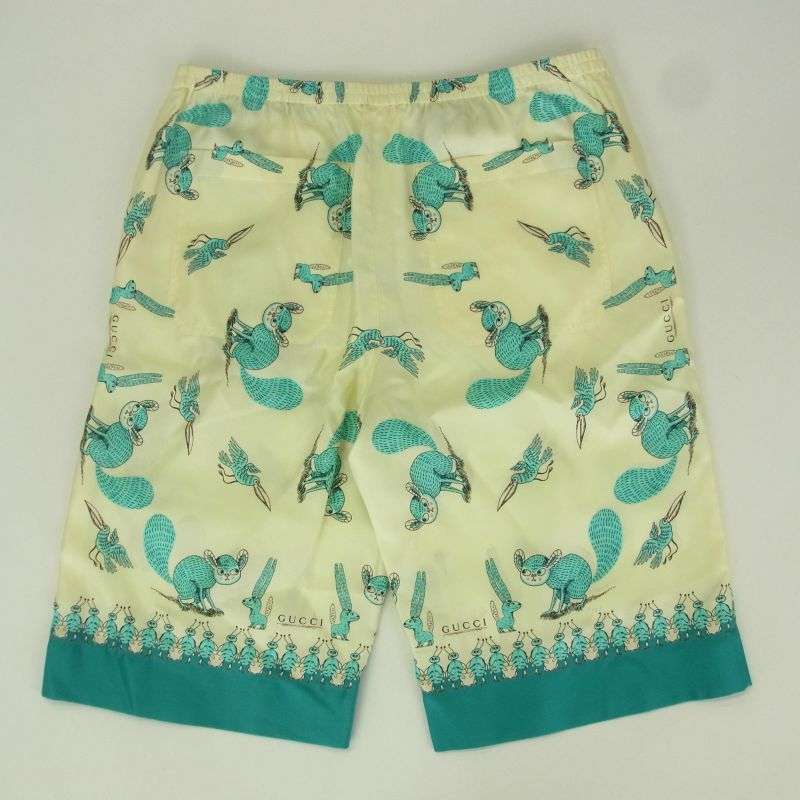 グッチ 653403 ZAGWX Freya Hartas Edition Silk Shorts シルク ショーツ ハーフパンツ 買取実績 画像