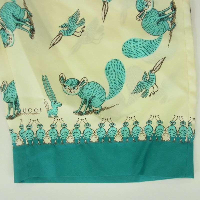 グッチ 653403 ZAGWX Freya Hartas Edition Silk Shorts シルク ショーツ ハーフパンツ 買取実績 画像