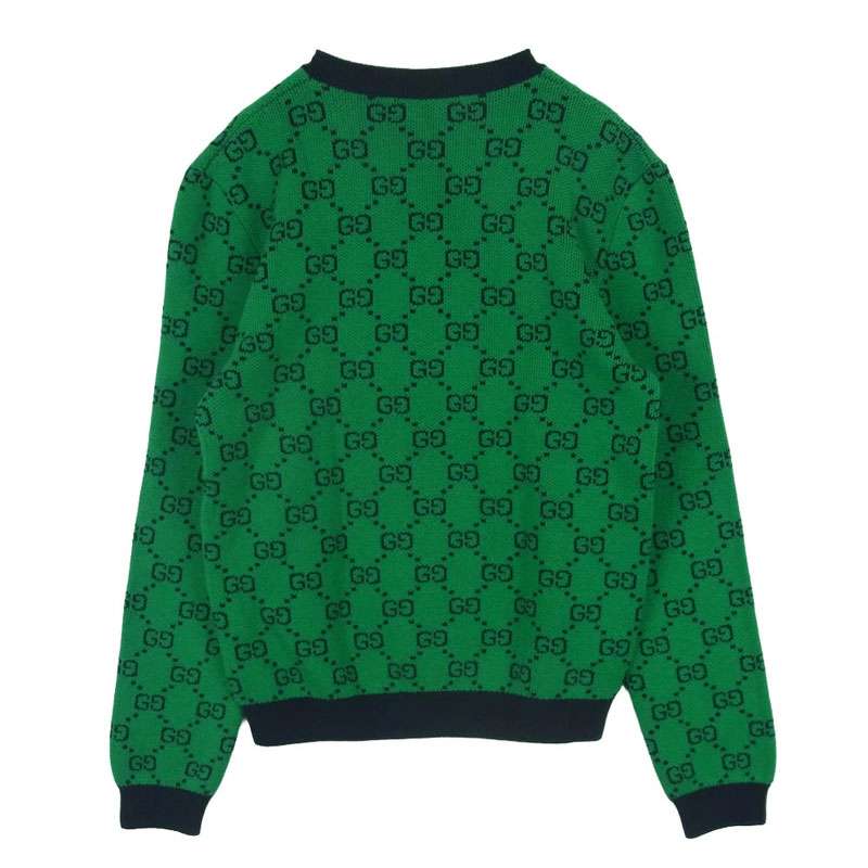 グッチ 661155 XKBXI GG総柄 Vネック ニット セーター ウール コットン イタリア製 買取実績 画像