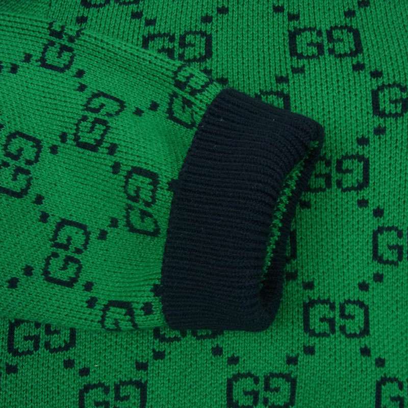 グッチ 661155 XKBXI GG総柄 Vネック ニット セーター ウール コットン イタリア製 買取実績 画像