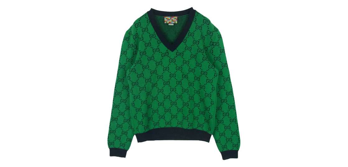 グッチ 661155 XKBXI GG総柄 Vネック ニット セーター ウール コットン イタリア製 買取実績