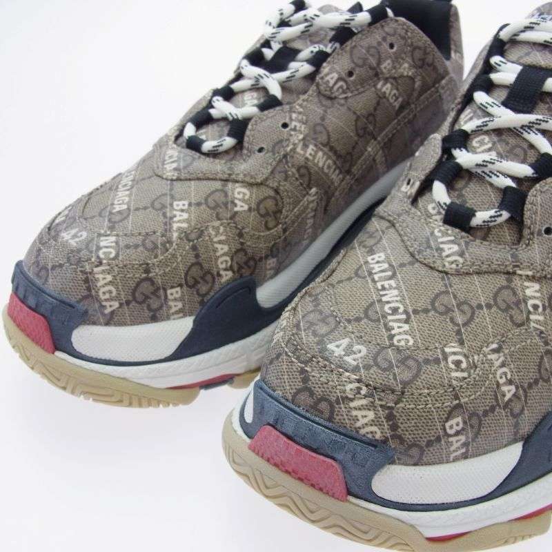 グッチ 681066 × BALENCIAGA バレンシアガ The Hacker Project Triple S ザ ハッカープロジェクト トリプルエス スニーカー 買取実績 画像