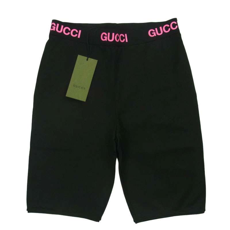 グッチ 688421 XJDS5 イタリア製 ロゴリブ テクニカル ジャージー バイカー ショート パンツ 買取実績 画像