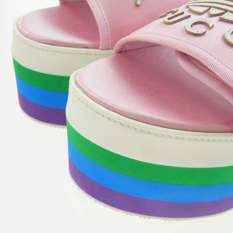 グッチ 702294 adidas アディダス プラットフォーム シルク 厚底 サンダル 買取実績 画像