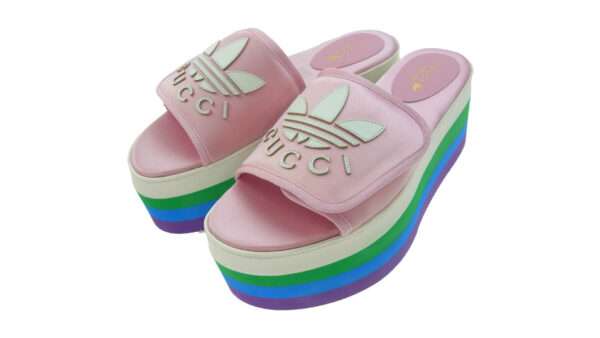 グッチ × adidas アディダス 702294 プラットフォーム シルク 厚底 サンダル 買取実績