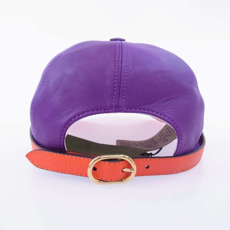 グッチ 7289643 3HARA イタリア製 バイカラー 6パネル レザー ベースボール キャップ 帽子 買取実績 画像