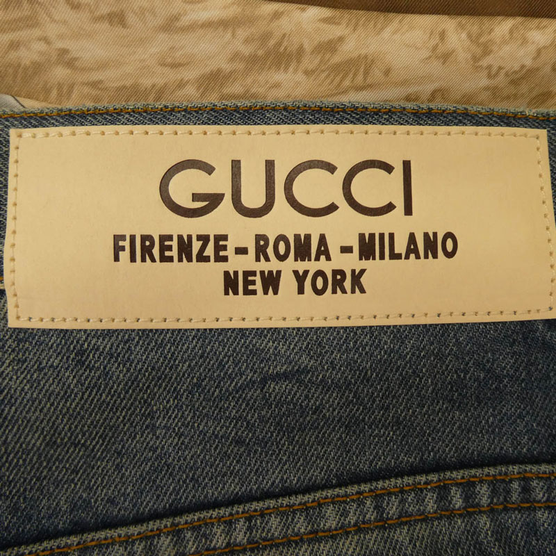 グッチ 760651 XDCPN スカーフ ディテール付き デニム パンツ 買取実績 画像