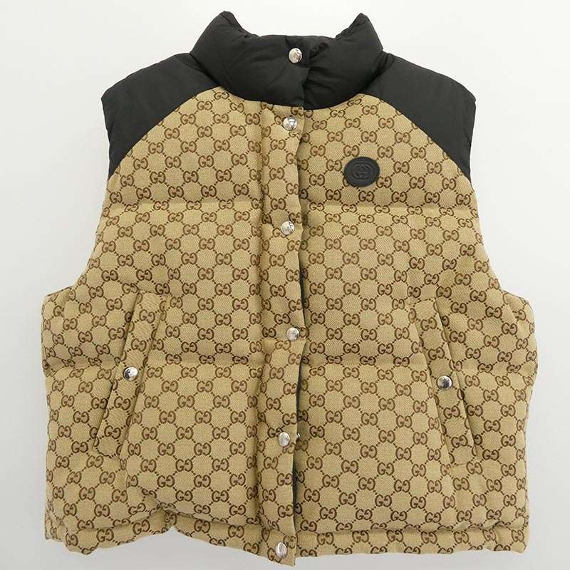 グッチ 774910 Z9AAT Cotton Vest GG コットン キャンバス ダウン ベスト 買取実績 画像