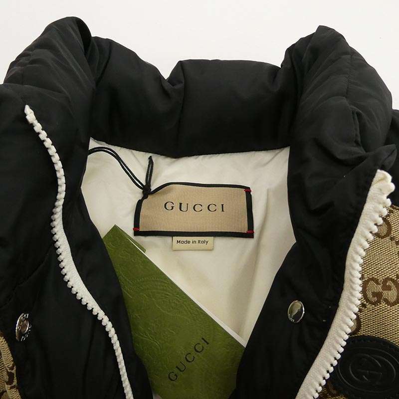 グッチ 774910 Z9AAT Cotton Vest GG コットン キャンバス ダウン ベスト 買取実績 画像