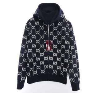 グッチ 794935 XKD7E 2025年 Cruiseコレクション イタリア製 GGウール リバーシブル フーディ ジップ ジャケット ニットパーカー 買取実績