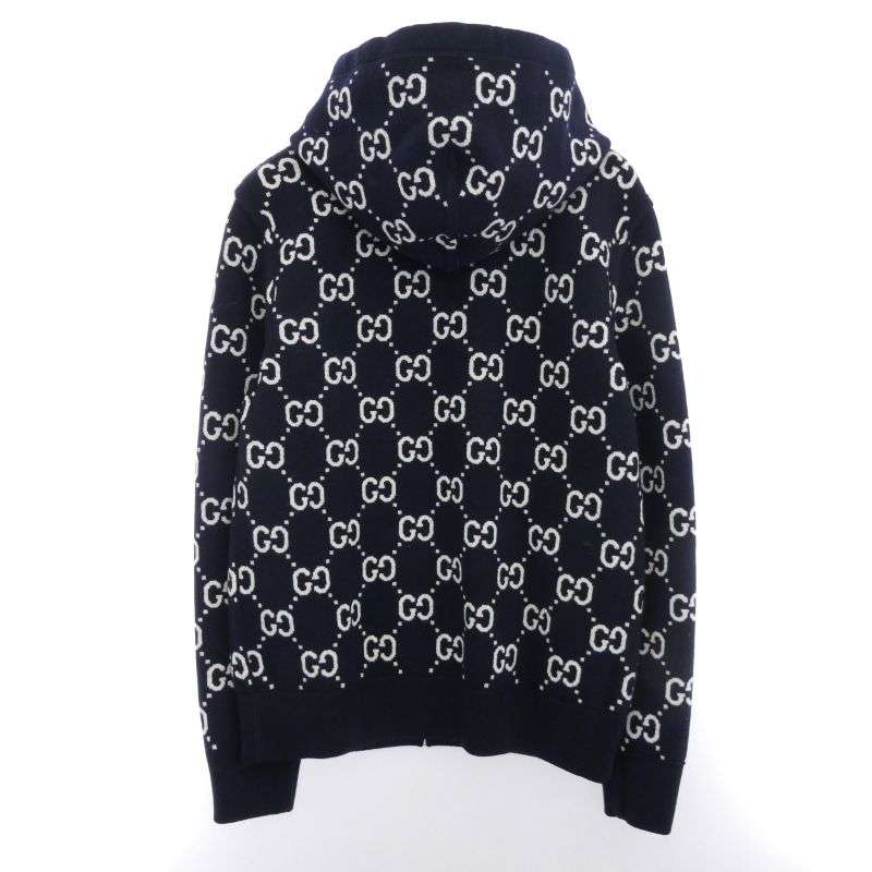 グッチ 794935 XKD7E 2025年 Cruiseコレクション イタリア製 GGウール リバーシブル フーディ ジップ ジャケット ニットパーカー 買取実績 画像