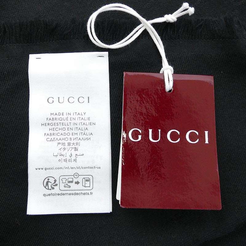 グッチ 809499 4G930 ウール シルクジャカード ショール 大判マフラー ストール 買取実績 画像