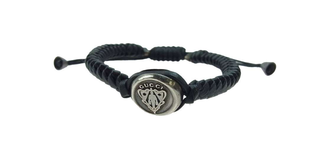 グッチ クレスト エンブレム 編み込みレザー ブレスレット 買取実績