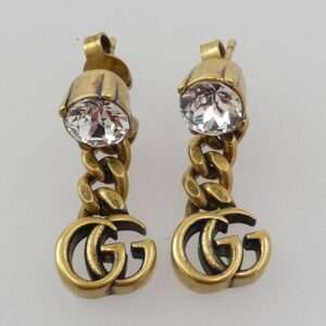 グッチ Crystal Double G クリスタル ダブルG GG ラインストーン ピアス 買取実績