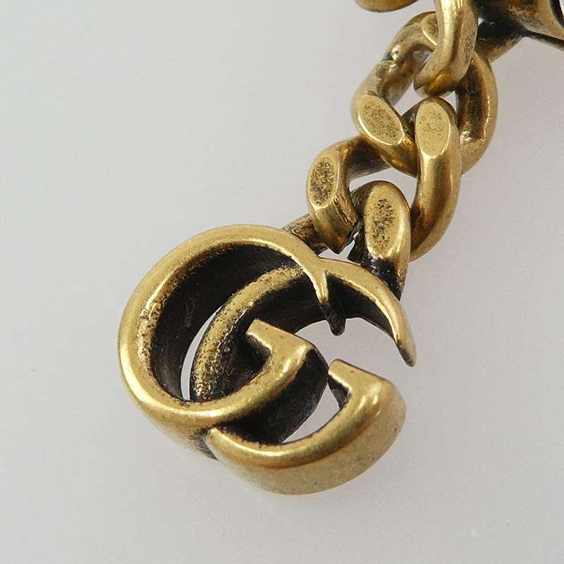 グッチ Crystal Double G クリスタル ダブルG GG ラインストーン ピアス 買取実績 画像