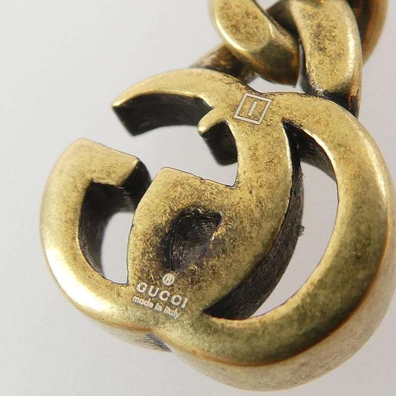 グッチ Crystal Double G クリスタル ダブルG GG ラインストーン ピアス 買取実績 画像