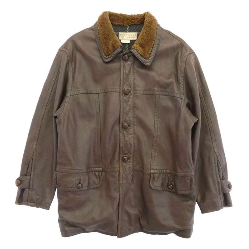 グッチ オールド 80s 90s レザー ジャケット 買取実績 画像