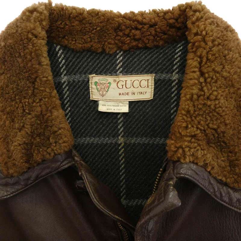 グッチ オールド 80s 90s レザー ジャケット 買取実績 画像