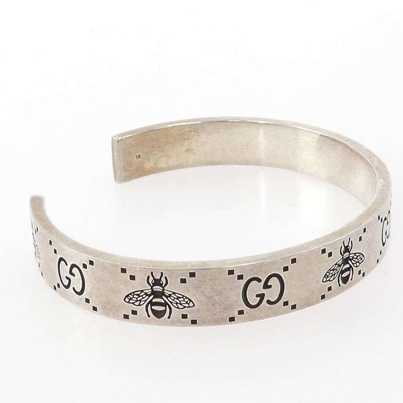 グッチ Signature GG Chunky Bee Cuff Bracelet GG ビー カフ バングル ブレスレット 買取実績 画像