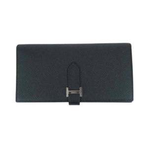 エルメス ベアンスフレ Y刻印 2020年製 2つ折り 長財布 ブラック系買取実績