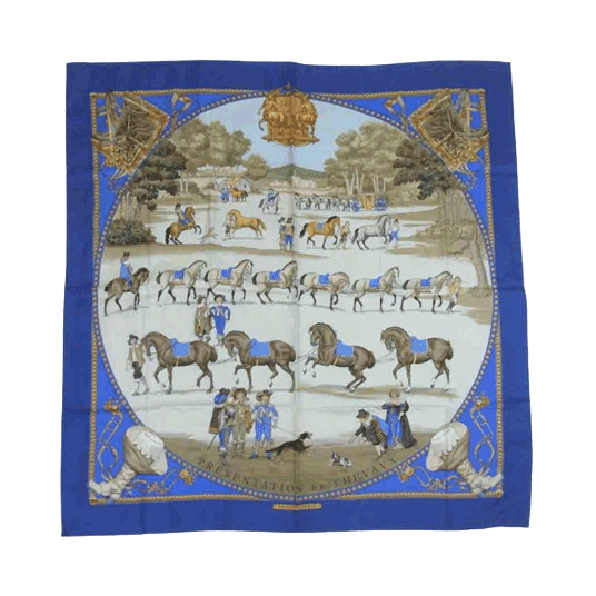 エルメス HERMES カレ90　アラブの馬　Chevaux arabes HERMES（エルメス） スカーフ カレ90 editees par 競走馬 レディース