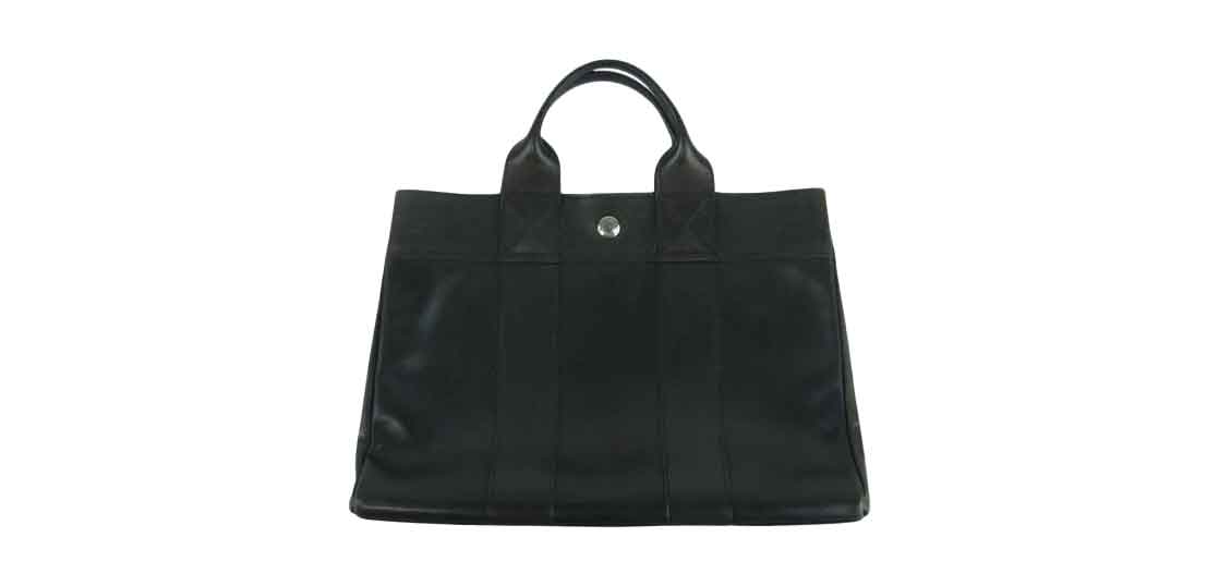 エルメス □E刻印 フルートゥ PM オールレザー トート バッグ フランス製 ブラック 買取実績