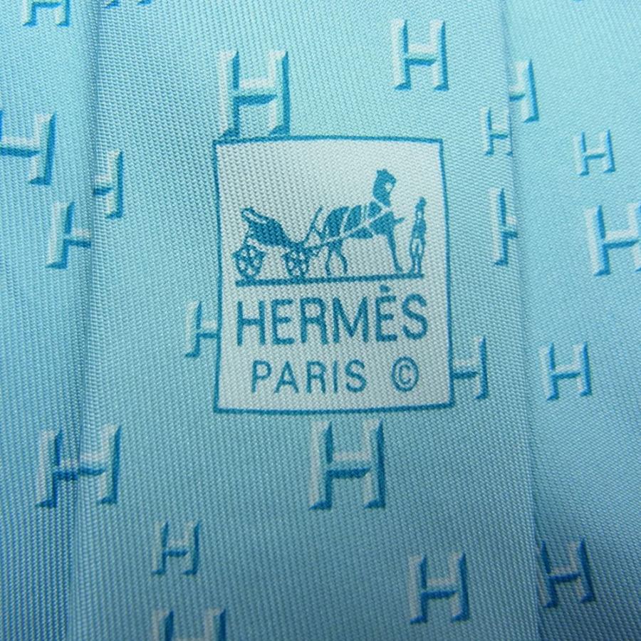 エルメス フランス製 シルク100% Hロゴ ネクタイ グリーン 買取実績 画像