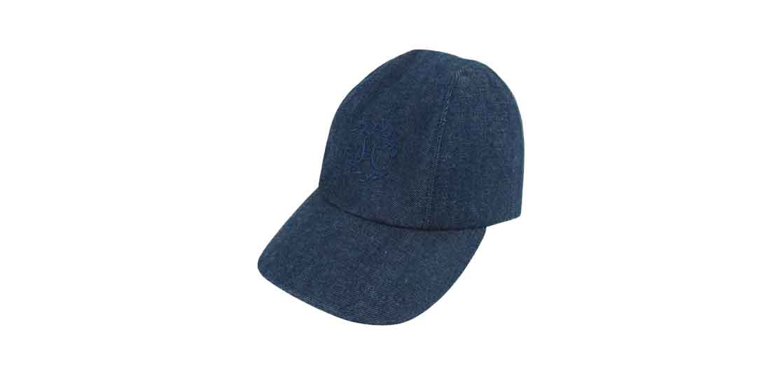 エルメス Hロゴ 刺繍 デニム キャップ フランス製 インディゴブルー 買取実績