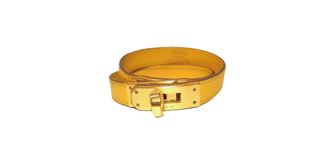 エルメス ケリー ドゥブルトゥール G刻印 2重ブレスレット イエロー系買取実績