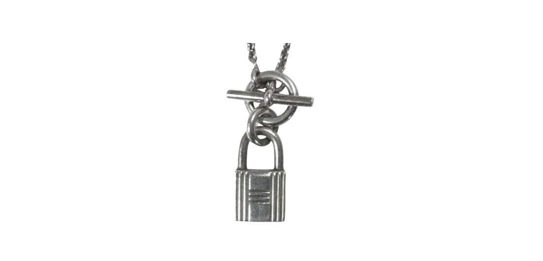 【大人気☆】Hermes 南京錠ケリー カデナ シルバーネックレス HERMES エルメス Cadenas Kelly カデナ ケリー 南京錠