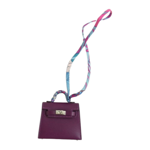 エルメス ミニミニ ケリー ツイリー U刻印 タデラクト アネモネ シルバー金具 バッグチャーム