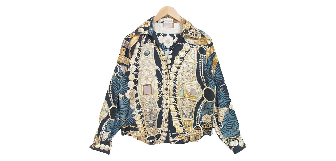 エルメス  オールド 総柄 シルク ブラウス 買取実績