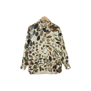 エルメス仏製マルジェラ期シルク100％葉っぱ柄とろみ長袖シャツ買取実績
