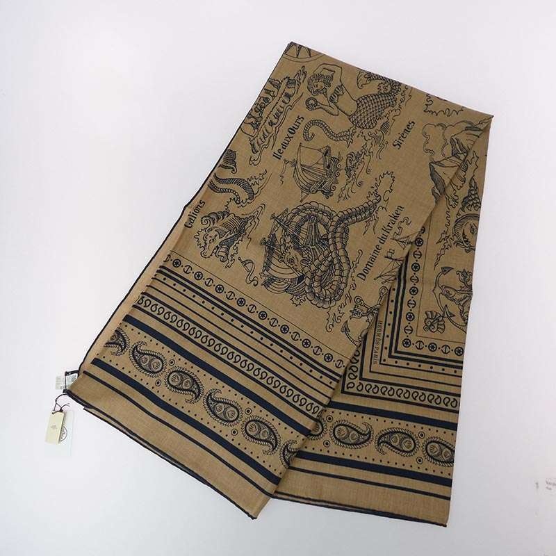 エルメス カレジェアン 船乗りのタトゥー・バンダナ カシミヤ シルク スカーフ 買取実績