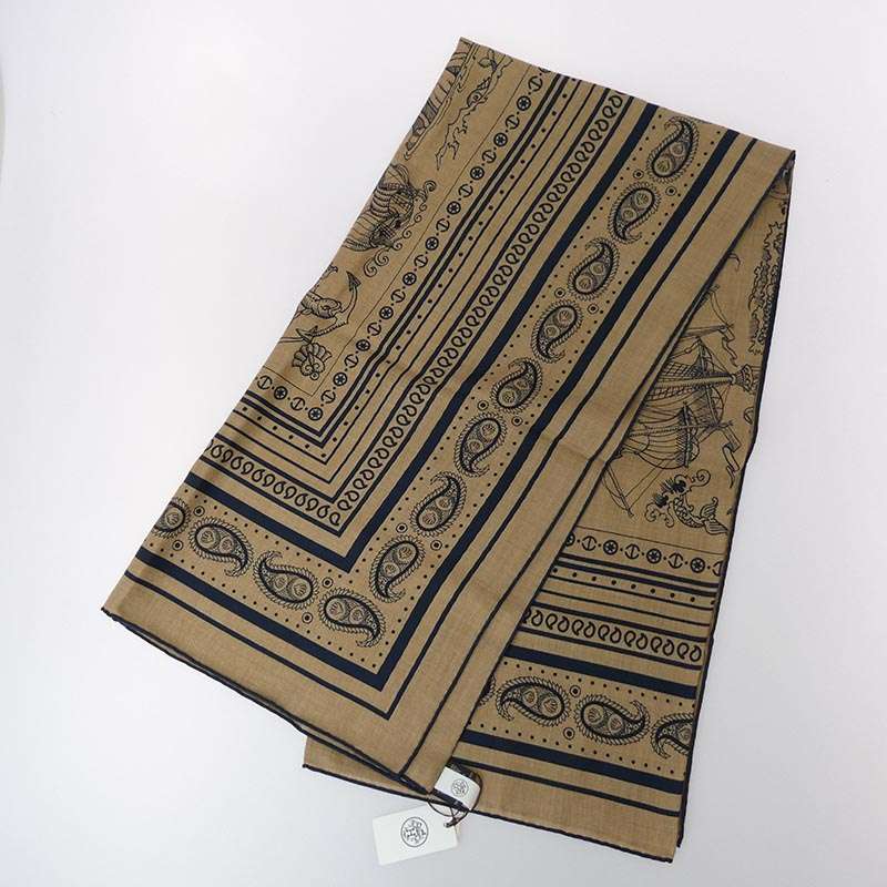 エルメス カレジェアン 船乗りのタトゥー・バンダナ カシミヤ シルク スカーフ 買取実績 画像