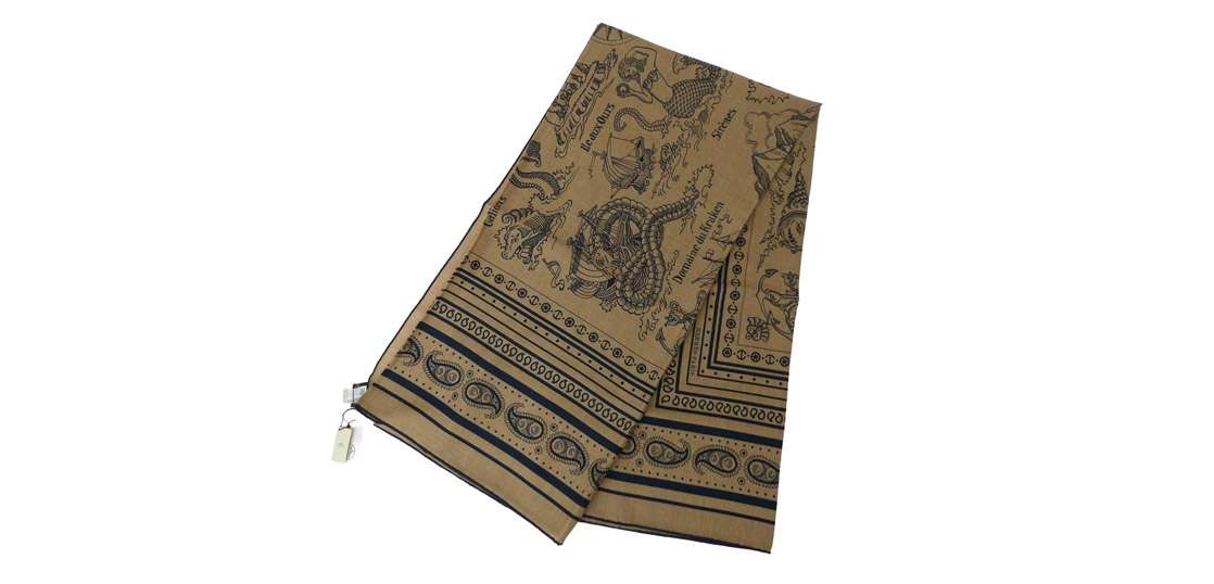 エルメス カレジェアン 船乗りのタトゥー・バンダナ カシミヤ シルク スカーフ 買取実績