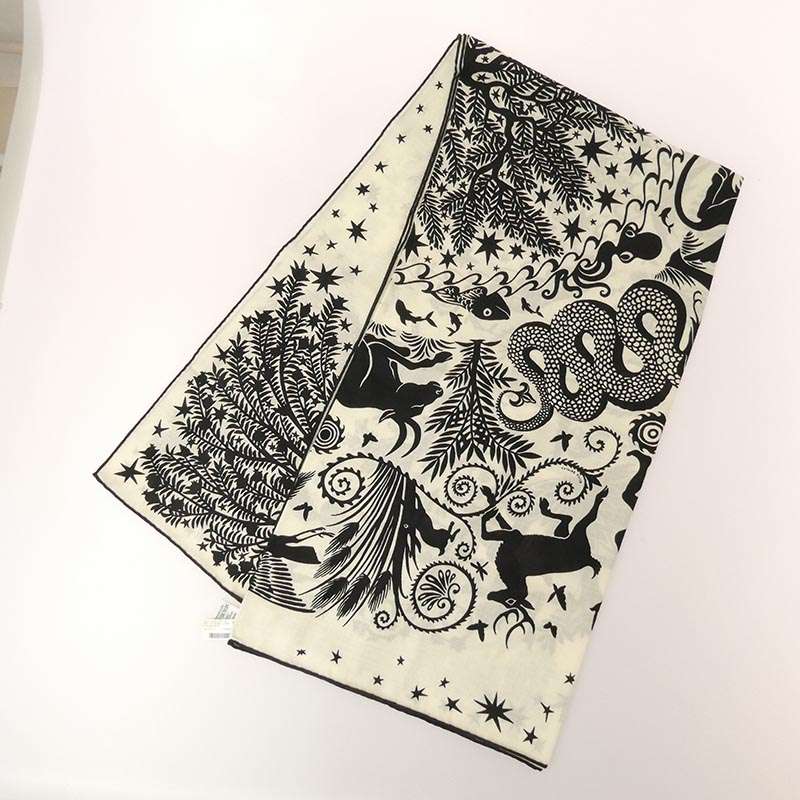 エルメス カレジェアン オルフェウスの魅力に誘われて カシミヤ シルク スカーフ 買取実績 画像