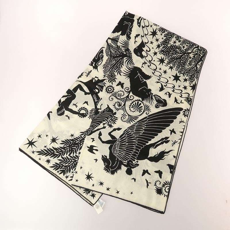 エルメス カレジェアン オルフェウスの魅力に誘われて カシミヤ シルク スカーフ 買取実績 画像