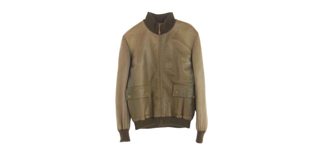 エルメス CLAIRジップ ジップアップ レザー ブルゾン ジャケット