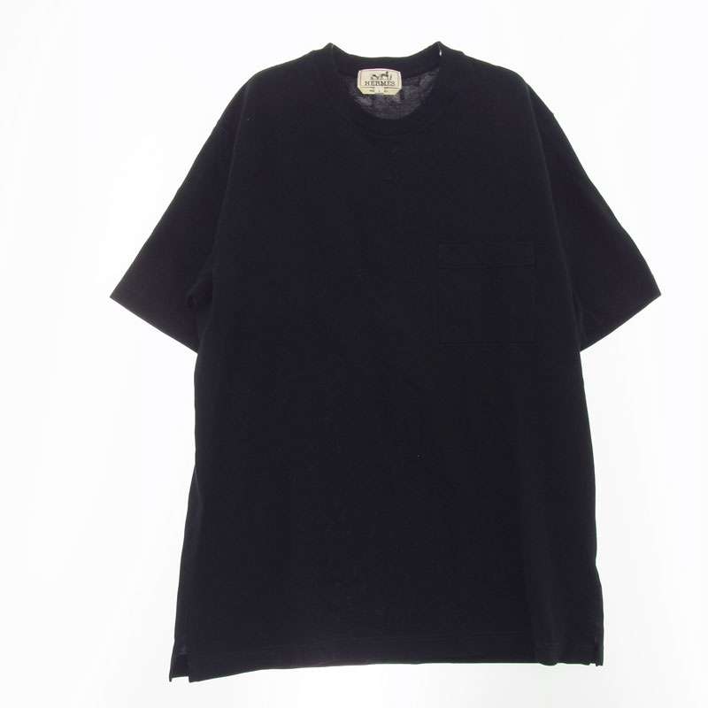 エルメス イタリア製 コットンジャージー リラックスフィット クルーネック Hロゴ刺繍 半袖 Tシャツ 買取実績 画像