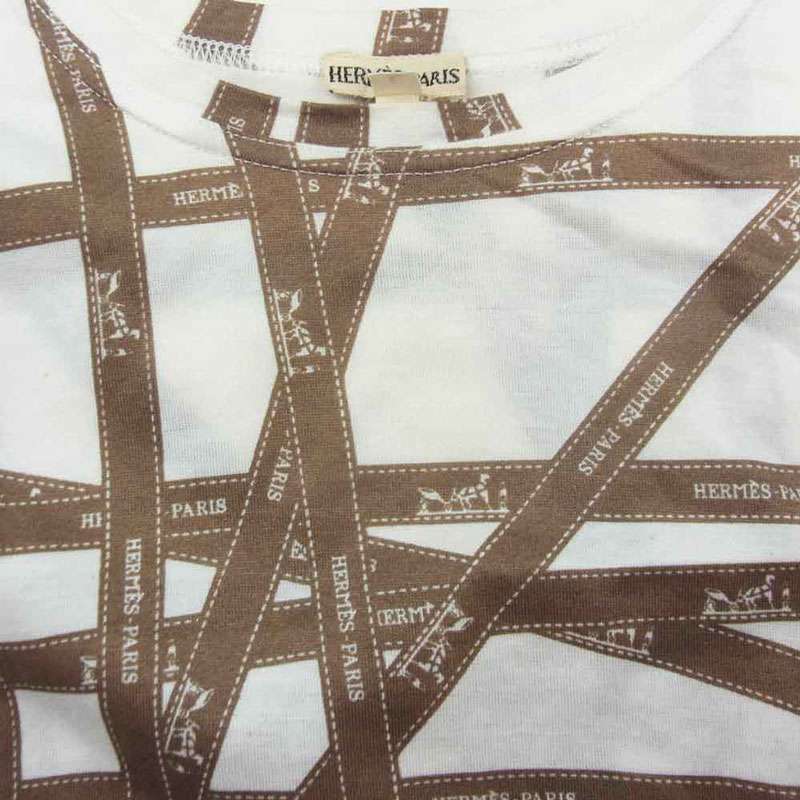 HERMES エルメス Tシャツ【リボンストライプ】【マルジェラ期】 エルメス マルジェラ期 リボン ボルデュック 半袖 Tシャツ 買取実績
