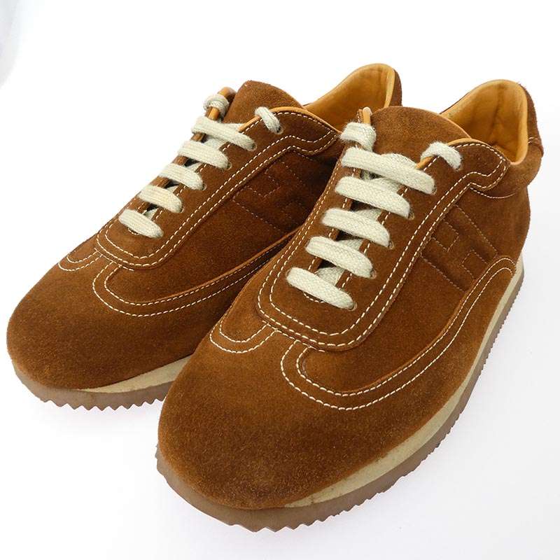 エルメス クイック スエード レザー ローカット スニーカー 買取実績 画像