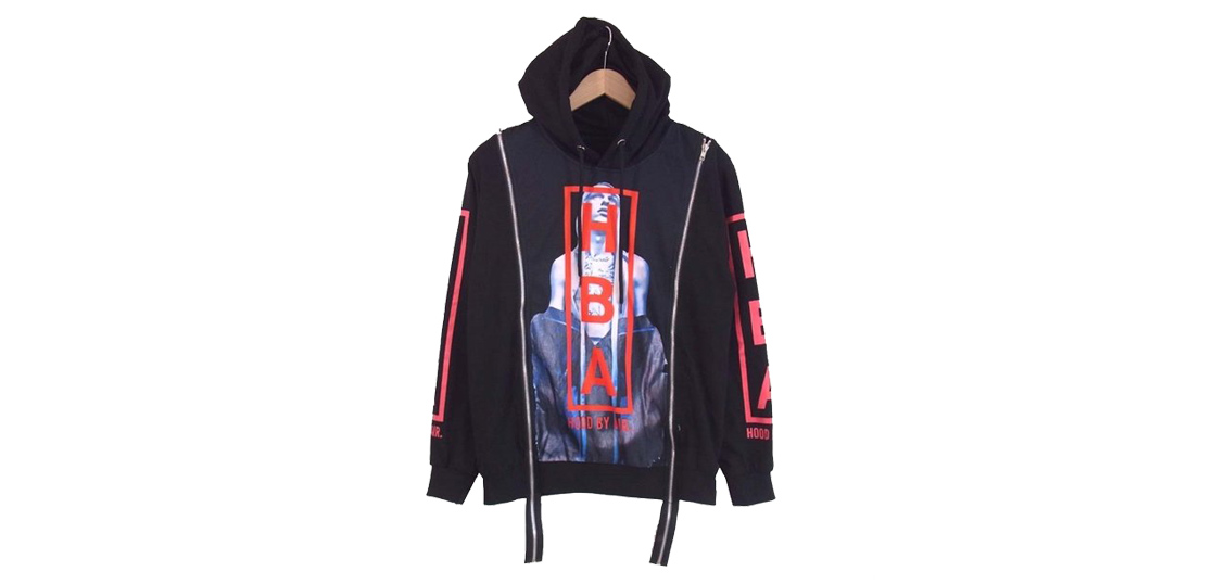 フッドバイエアー ロゴプリント ダブルジップ プルパーカー 買取実績